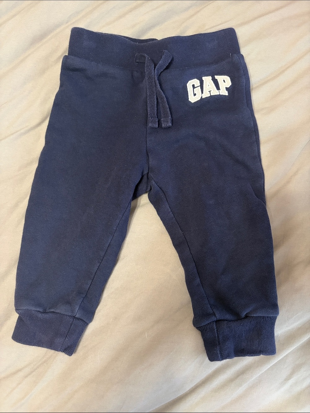 GAP Navy Sweat Joggers with White Logo